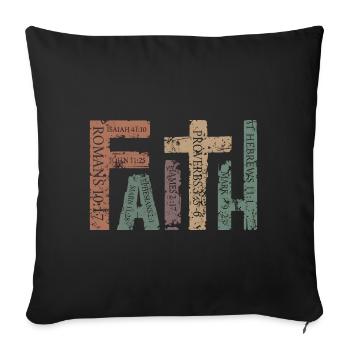 Jesus Christlich Katholiken Gläubiger Gottesdienst - Sofakissenbezug 45 x 45 cm - Schwarz - Vorne
