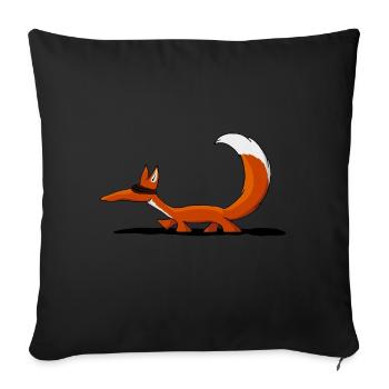 sneaky fox - Sofa pillowcase 17,3'' x 17,3'' (45 x 45 cm) - black - Front