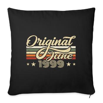 June 1999 | Birthday 1999 Vintage June 1999 - Sofa pillowcase 17,3'' x 17,3'' (45 x 45 cm) - black - Front