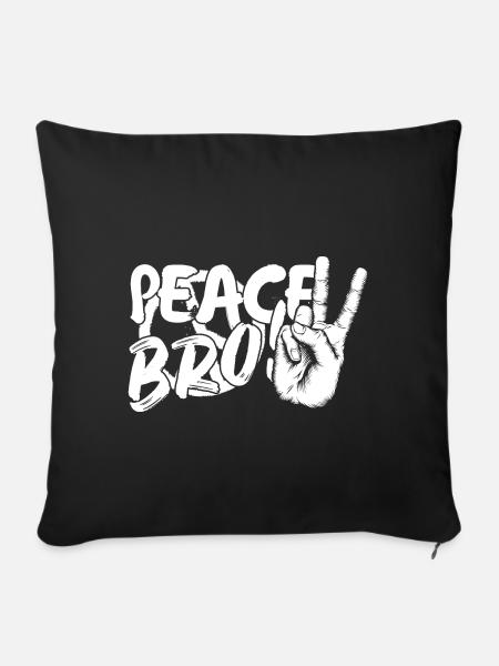 Peace Bro - Sofakissenbezug 45 x 45 cm - Schwarz