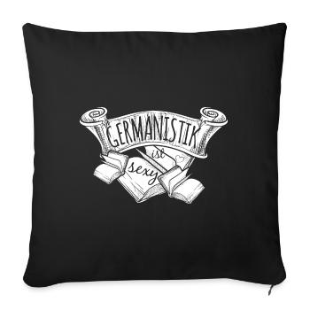 German is sexy - Sofa pillowcase 17,3'' x 17,3'' (45 x 45 cm) - black - Front