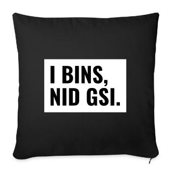 Gsiberger Vorarlberg Lustiger Dialekt Spruch - Sofakissenbezug 45 x 45 cm - Schwarz - Vorne