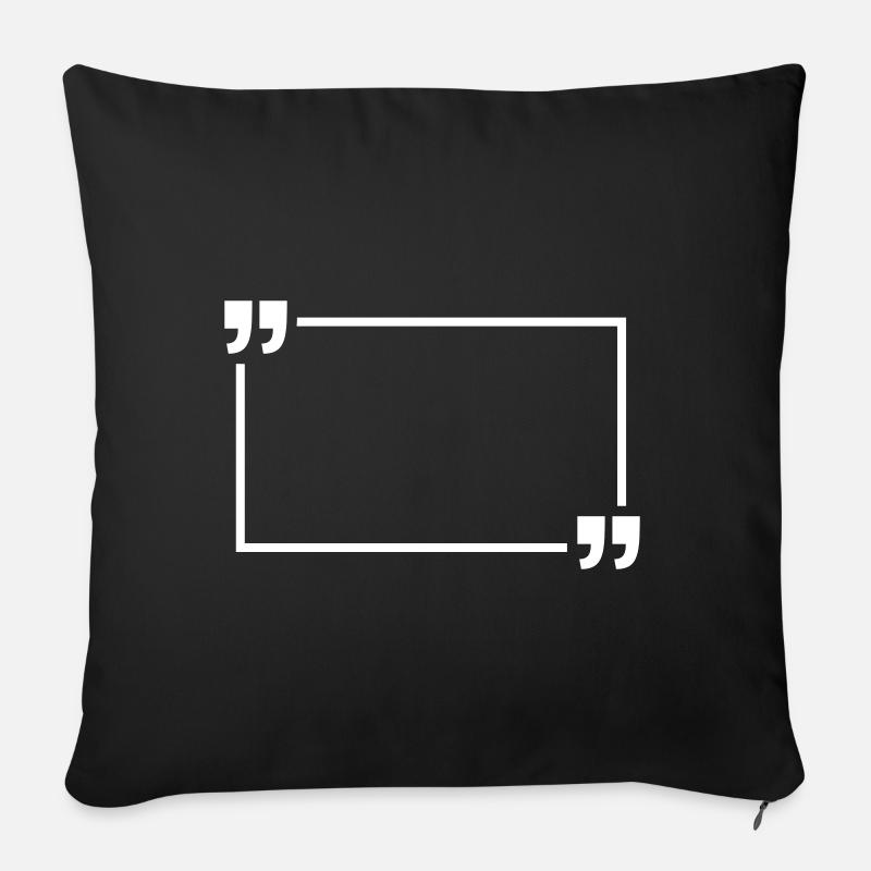 Cuota - Funda de cojín, 45 x 45 cm - negro