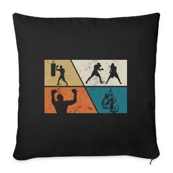 Boxing - Sofa pillowcase 17,3'' x 17,3'' (45 x 45 cm) - black - Front