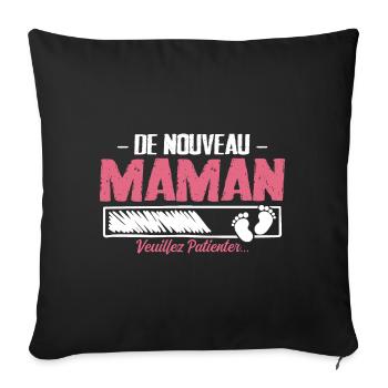 Woman Mom Gift New Birth Future - Sofa pillowcase 17,3'' x 17,3'' (45 x 45 cm) - black - Front