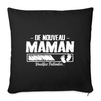 Woman Mom Gift New Birth Future - Sofa pillowcase 17,3'' x 17,3'' (45 x 45 cm) - black - Front