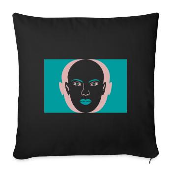 Women's Design - Sofa pillowcase 17,3'' x 17,3'' (45 x 45 cm) - black - Front