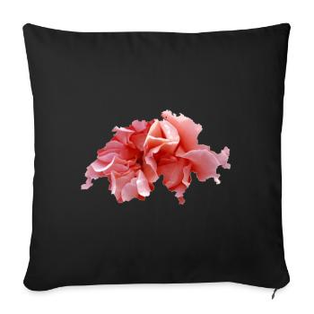 La Suisse en Rose - Sofa pillowcase 17,3'' x 17,3'' (45 x 45 cm) - black - Front