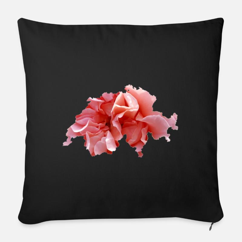 La Suisse en Rose - Sofa pillowcase 17,3'' x 17,3'' (45 x 45 cm) - black