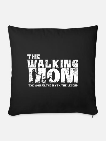 Podenco Canario Mama The Walking Mom - Sofakissenbezug 45 x 45 cm - Schwarz