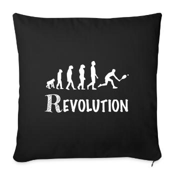 Padel player revolution Padelist humor - Sofa pillowcase 17,3'' x 17,3'' (45 x 45 cm) - black - Front