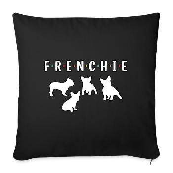 Frenchie - Housse de coussin décorative 45 x 45 cm - noir - Devant