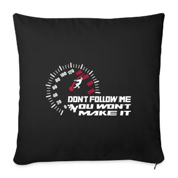 Off road - Don’t Follow Me - Housse de coussin décorative 45 x 45 cm - noir - Devant