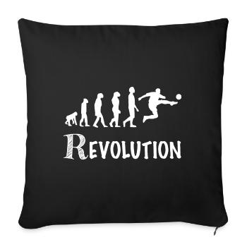revolution soccer player sport - Sofa pillowcase 17,3'' x 17,3'' (45 x 45 cm) - black - Front