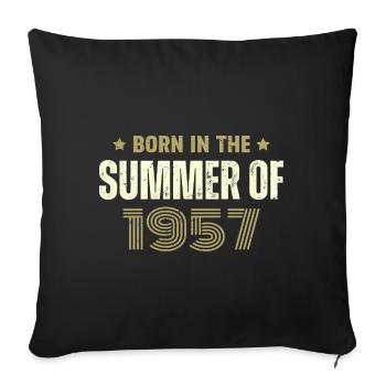 Vintage 1957 Vintage 1957 Birthday Gift - Sofa pillowcase 17,3'' x 17,3'' (45 x 45 cm) - black - Front