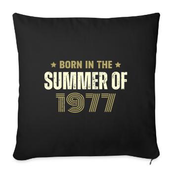 Vintage 1977 Vintage 1977 Birthday Gift - Sofa pillowcase 17,3'' x 17,3'' (45 x 45 cm) - black - Front