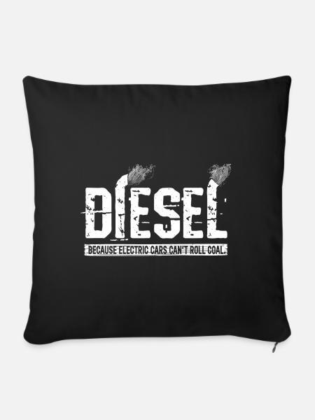Diesel-Grafik - Sofakissenbezug 45 x 45 cm - Schwarz