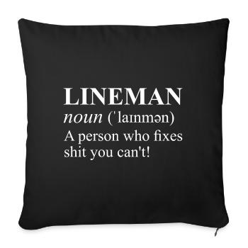 High Voltage Electrician Power Grid - Sofa pillowcase 17,3'' x 17,3'' (45 x 45 cm) - black - Front