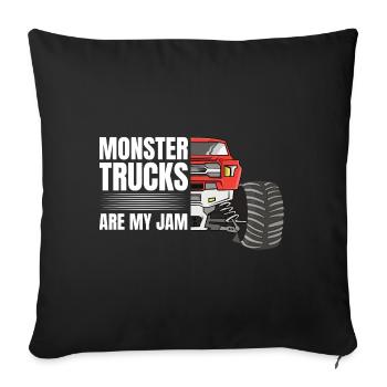 Monster Trucks Are My Jam Monster Truck Show - Sofa pillowcase 17,3'' x 17,3'' (45 x 45 cm) - black - Front