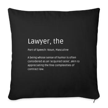 T-shirt d’avocat - Humour pour les experts juridiques - Housse de coussin décorative 45 x 45 cm - noir - Devant