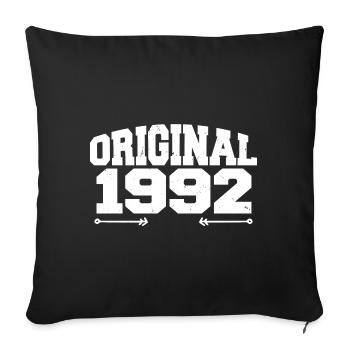 Original 1992 | Birthday Gift 1992 - Sofa pillowcase 17,3'' x 17,3'' (45 x 45 cm) - black - Front