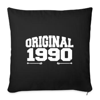 Original 1990 | Birthday Gift 1990 - Sofa pillowcase 17,3'' x 17,3'' (45 x 45 cm) - black - Front