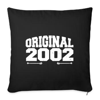 Original 2002 | Birthday Gift 2002 - Sofa pillowcase 17,3'' x 17,3'' (45 x 45 cm) - black - Front