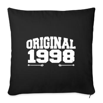 Original 1998 | Birthday Gift 1998 - Sofa pillowcase 17,3'' x 17,3'' (45 x 45 cm) - black - Front