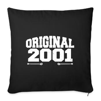Original 2001 | Cadeau d’anniversaire 2001 - Housse de coussin décorative 45 x 45 cm - noir - Devant