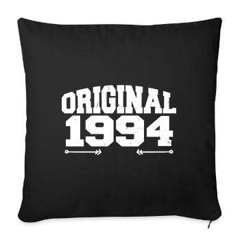 Original 1994 | Birthday present 1994 - Sofa pillowcase 17,3'' x 17,3'' (45 x 45 cm) - black - Front