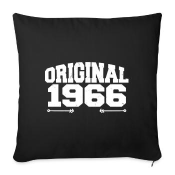Original 1966 | Birthday Gift 1966 - Sofa pillowcase 17,3'' x 17,3'' (45 x 45 cm) - black - Front