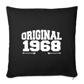 Original 1968 | Birthday Gift 1968 - Sofa pillowcase 17,3'' x 17,3'' (45 x 45 cm) - black - Front