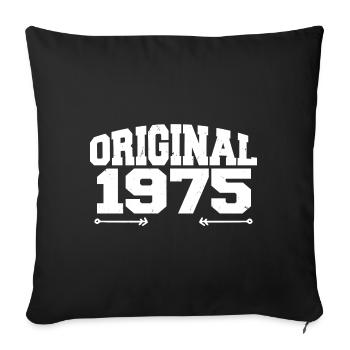 Original 1975 | Birthday Gift 1975 - Sofa pillowcase 17,3'' x 17,3'' (45 x 45 cm) - black - Front