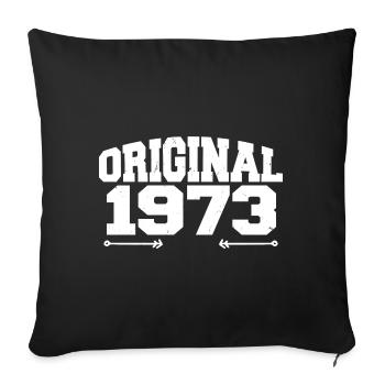 Original 1973 | Birthday Gift 1973 - Sofa pillowcase 17,3'' x 17,3'' (45 x 45 cm) - black - Front