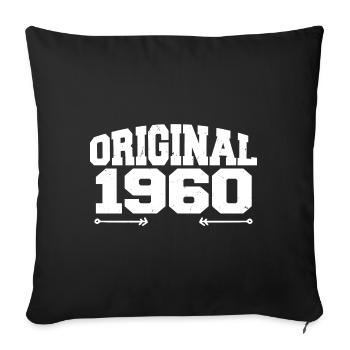 Original 1960 | Birthday Gift 1960 - Sofa pillowcase 17,3'' x 17,3'' (45 x 45 cm) - black - Front