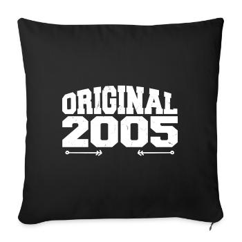 Original 2005 | Birthday present 2005 - Sofa pillowcase 17,3'' x 17,3'' (45 x 45 cm) - black - Front