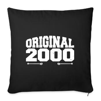 Original 2000 | Geburtstagsgeschenk 2000 - Sofakissenbezug 45 x 45 cm - Schwarz - Vorne