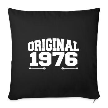 Original 1976 | Birthday Gift 1976 - Sofa pillowcase 17,3'' x 17,3'' (45 x 45 cm) - black - Front
