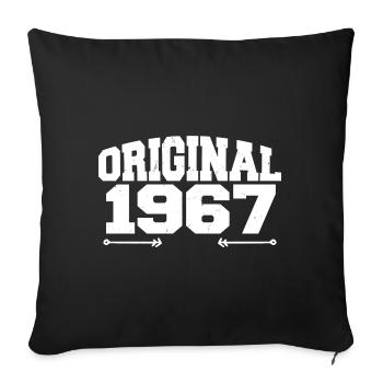 Original 1967 | Birthday Gift 1967 - Sofa pillowcase 17,3'' x 17,3'' (45 x 45 cm) - black - Front