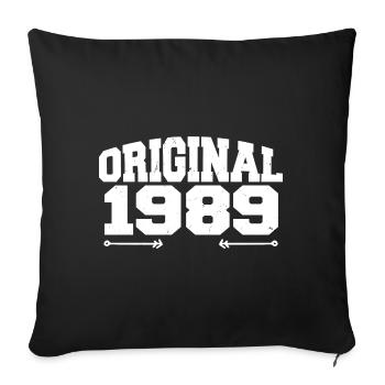 Original 1989 | Cadeau d’anniversaire 1989 - Housse de coussin décorative 45 x 45 cm - noir - Devant