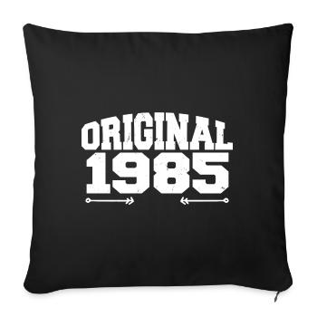 Original 1985 | Birthday Gift 1985 - Sofa pillowcase 17,3'' x 17,3'' (45 x 45 cm) - black - Front