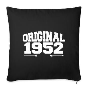 Original 1952 | Geburtstagsgeschenk 1952 - Sofakissenbezug 45 x 45 cm - Schwarz - Vorne