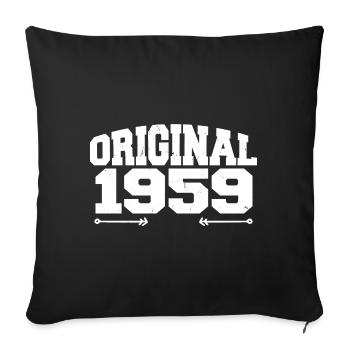 Original 1959 | Cadeau d’anniversaire 1959 - Housse de coussin décorative 45 x 45 cm - noir - Devant
