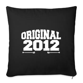 Original 2012 | Cadeau d’anniversaire 2012 - Housse de coussin décorative 45 x 45 cm - noir - Devant