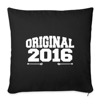 Original 2016 | Cadeau d’anniversaire 2016 - Housse de coussin décorative 45 x 45 cm - noir - Devant