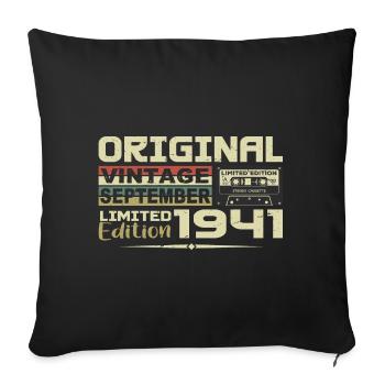 1941 - Les légendes Sont Nées en Septembre 1941 - Housse de coussin décorative 45 x 45 cm - noir - Devant