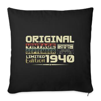 1940 - Les légendes Sont Nées en Septembre 1940 - Housse de coussin décorative 45 x 45 cm - noir - Devant
