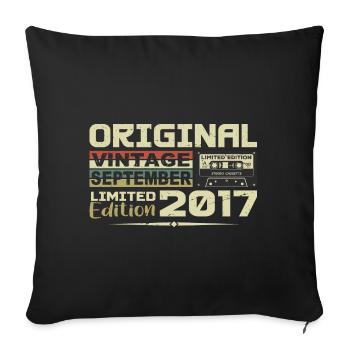 2017 - Les légendes Sont Nées en Septembre 2017 - Housse de coussin décorative 45 x 45 cm - noir - Devant