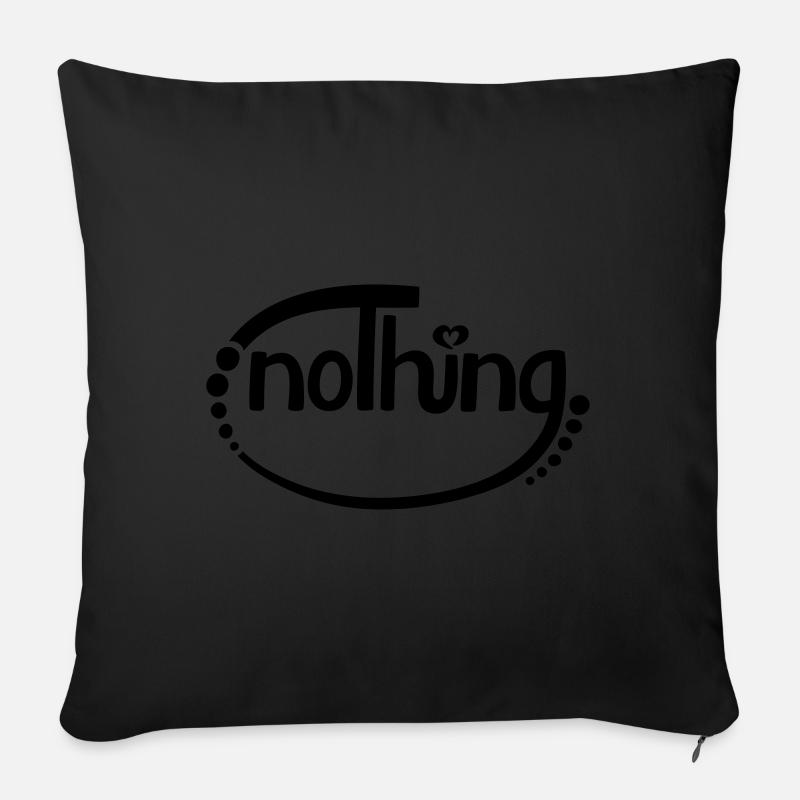 rien - simple - Housse de coussin décorative 45 x 45 cm - noir