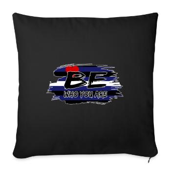 Be who you are LGBT Gay Pride CSD Leather Fetisch - Sofakissenbezug 45 x 45 cm - Schwarz - Vorne